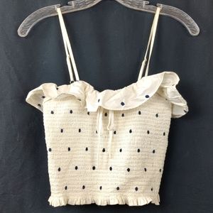 FOREVER 21 POLKA DOT CROP TOP